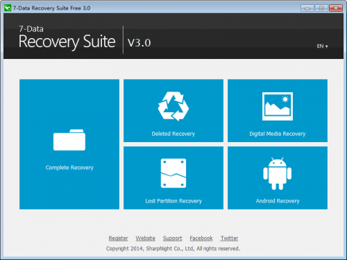 โปรแกรมกู้ข้อมูล กู้ไฟล์ 7-Data Recovery Free