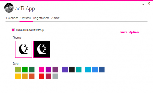 Access Time Application (โปรแกรมบันทึกการใช้งานคอมพิวเตอร์) : 