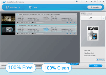 โปรแกรมแปลงไฟล์ Free Video Converter Factory