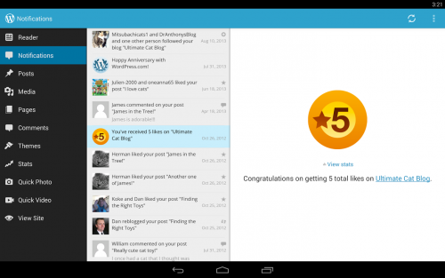 App จัดการเว็บไซต์สำเร็จรูป WordPress for Mobile