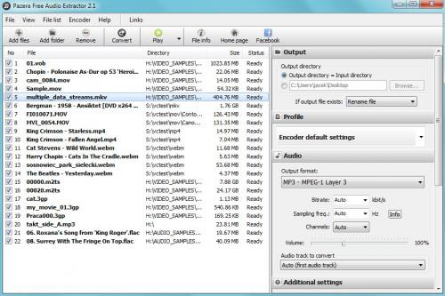 โปรแกรมแยกเสียงจากวิดีโอคลิป Pazera Free Audio Extractor โปรแกรมแยกเสียงจากวิดีโอคลิป Pazera Free Audio Extractor