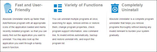 โปรแกรมลบโปรแกรม Absolute Uninstaller