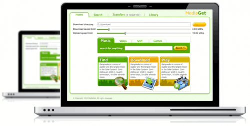 โปรแกรมช่วยดาวน์โหลด MediaGet