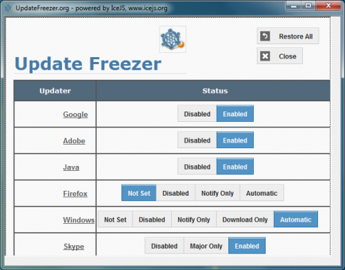 โปรแกรมอัปเดตโปรแกรม Update Freezer โปรแกรมอัปเดตโปรแกรม Update Freezer