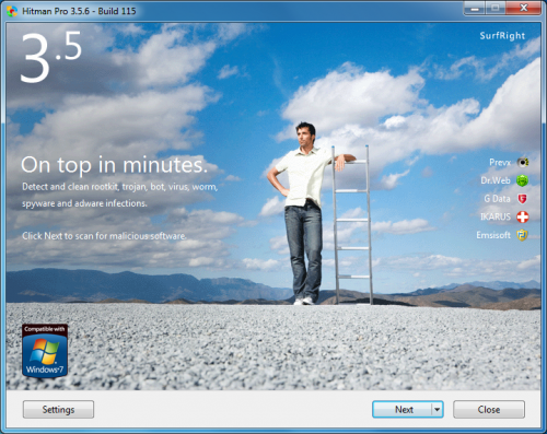 โปรแกรมป้องกันไวรัส Hitman Pro