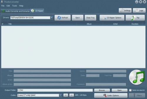 โปรแกรมริปซีดี TAudioConverter โปรแกรมริปซีดี TAudioConverter