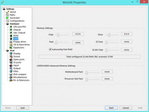 โปรแกรมปรับแต่งคอมพิวเตอร์ WinUAE