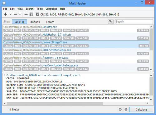 โปรแกรม MultiHasher
