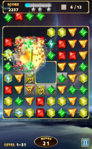 Jewels Star 3 (App เกมส์เรียงเพชรสุดคลาสสิค) : Jewels Star 3 (App เกมส์เรียงเพชรสุดคลาสสิค) :