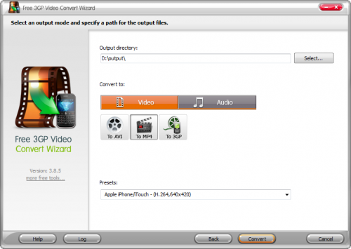 โปรแกรม Free 3GP Video Convert