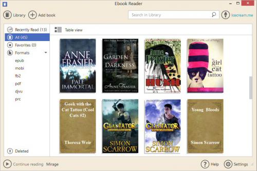 โปรแกรมอ่านอีบุ๊ก IceCream Ebook Reader