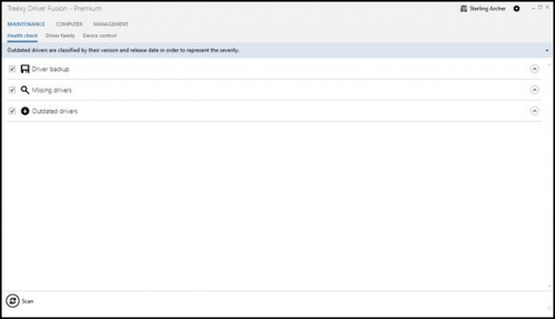โปรแกรมตรวจสอบไดร์เวอร์ Driver Fusion