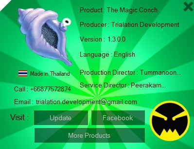 The Magic Conch (โปรแกรม The Magic Conch ถามตอบกวนๆ) : 