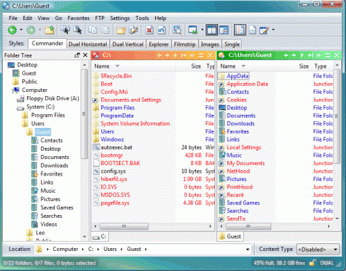 โปรแกรม Directory Opus โปรแกรม Directory Opus