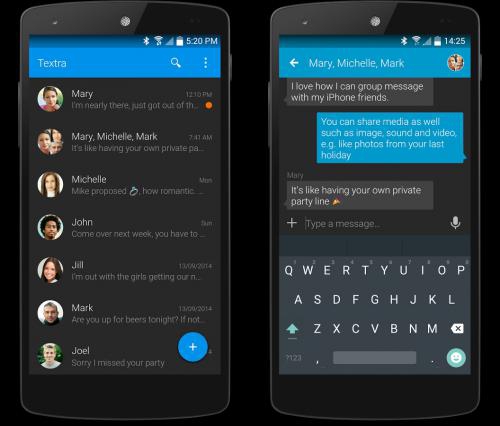 App ส่งข้อความ Textra SMS