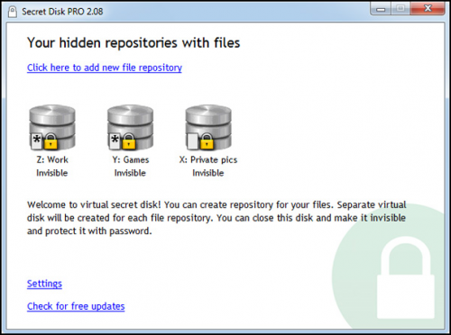 โปรแกรมล็อกไฟล์ ล็อกโฟลเดอร์ Secret Disk โปรแกรมล็อกไฟล์ ล็อกโฟลเดอร์ Secret Disk