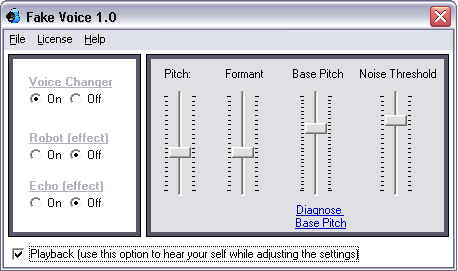 โปรแกรมปรับแต่งเสียง Fake Voice