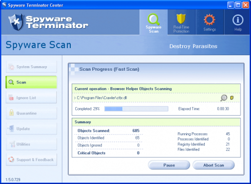 Spyware Terminator (โปรแกรม Spyware Terminator ดักจับไวรัส ป้องกันคอม) : 