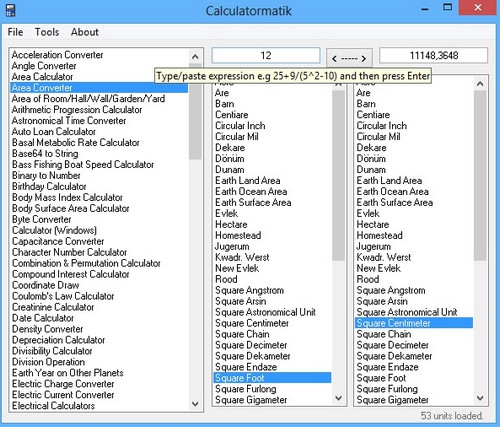 โปรแกรมคิดเลข เครื่องมือคำนวณ แปลงหน่วย Calculatormatik โปรแกรมคิดเลข เครื่องมือคำนวณ แปลงหน่วย Calculatormatik