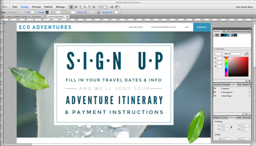 โปรแกรมเขียนเว็บ Adobe Muse โปรแกรมเขียนเว็บ Adobe Muse