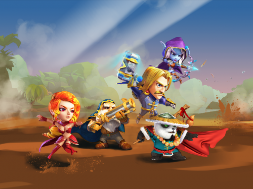 Heroes Charge (App เกมส์ฮีโร่ดอทเอต่อสู้สุดมันส์) : 