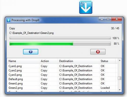 โปรแกรมจัดการไฟล์ DropIt