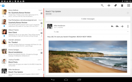 App อ่านอีเมล Boxer