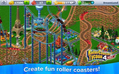 App เกมส์โรลเลอร์โคสเตอร์ RollerCoaster Tycoon
