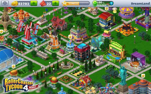App เกมส์โรลเลอร์โคสเตอร์ RollerCoaster Tycoon