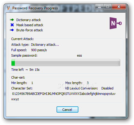 โปรแกรมกู้รหัสผ่าน OneNote Password โปรแกรมกู้รหัสผ่าน OneNote Password