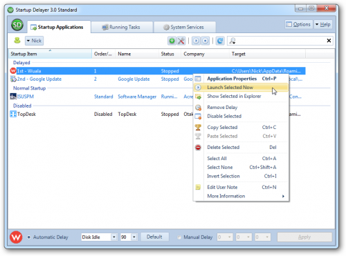 โปรแกรม Startup Delayer