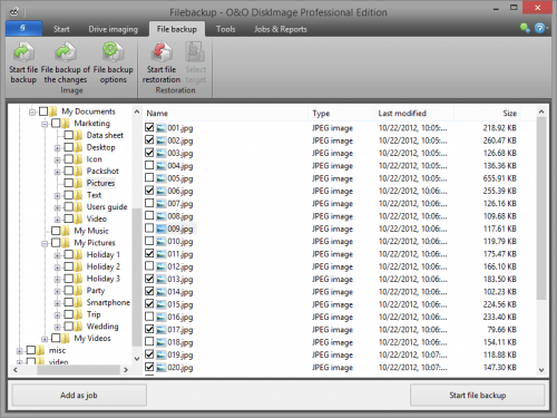 โปรแกรมสำรองข้อมูล O and O DiskImage โปรแกรมสำรองข้อมูล O and O DiskImage