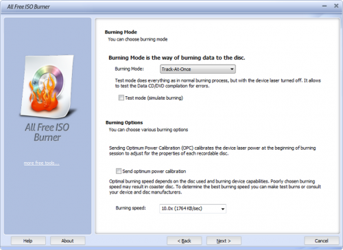โปรแกรมไรท์แผ่น All Free ISO Burner โปรแกรมไรท์แผ่น All Free ISO Burner