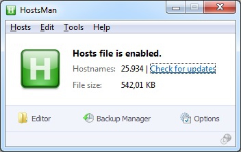 HostsMan (โปรแกรม HostsMan บล็อกเว็บไซต์ จัดการไฟล์ Host ฟรี) : 