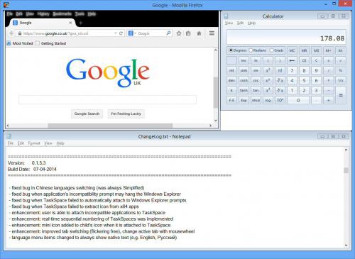 โปรแกรมแบ่งหน้าจอ TaskSpace โปรแกรมแบ่งหน้าจอ TaskSpace