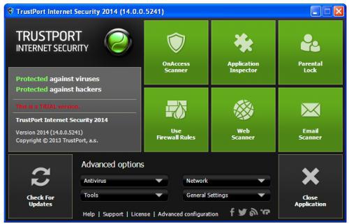 TrustPort Internet Security (โปรแกรม สแกนไวรัส ป้องกันไวรัส) : 