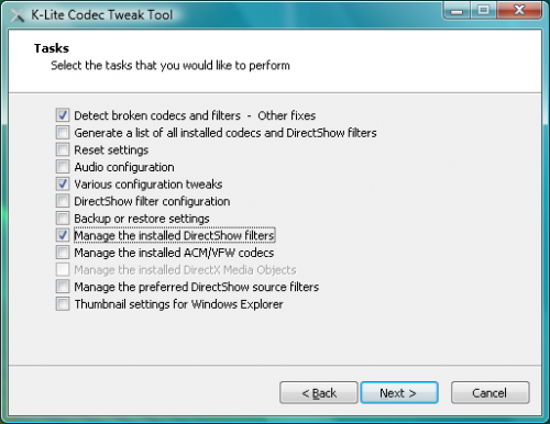 ดาวน์โหลด K Lite Codec Tweak Tool