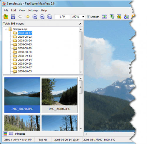โปรแกรมขยายภาพ FastStone MaxView โปรแกรมขยายภาพ FastStone MaxView