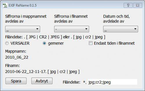 โปรแกรมแปลงไฟล์ EXIF Rename