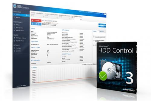 โปรแกรมตรวจฮาร์ดดิสก์ Ashampoo HDD Control