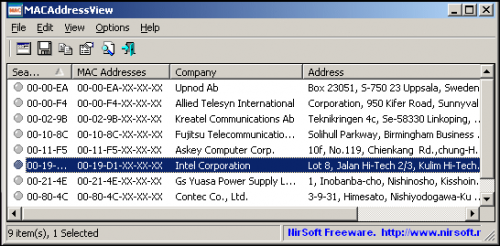 โปรแกรมเช็ค Mac Address