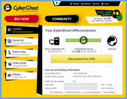 โปรแกรมวีพีเอ็น CyberGhost VPN โปรแกรมวีพีเอ็น CyberGhost VPN