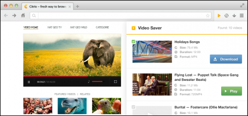 โปรแกรมเปิดเว็บ Citrio browser โปรแกรมเปิดเว็บ Citrio browser