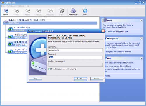 โปรแกรมเข้ารหัส Cryptic Disk