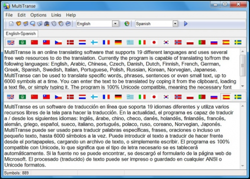โปรแกรมพจนานุกรม MultiTranse