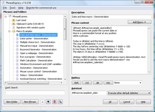 โปรแกรมแก้ไขคำผิด PhraseExpress โปรแกรมแก้ไขคำผิด PhraseExpress
