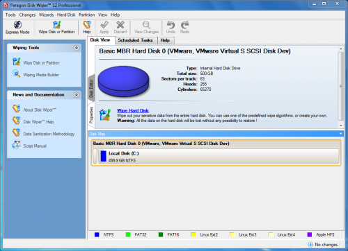 โปรแกรมดูฮาร์ดดิสก์ Paragon Disk Wiper โปรแกรมดูฮาร์ดดิสก์ Paragon Disk Wiper