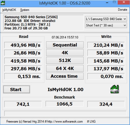 โปรแกรมทดสอบฮาร์ดดิสก์ IsMyHdOK