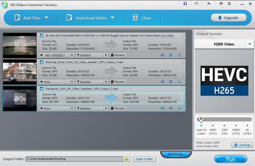 โปรแกรมแปลงไฟล์ HD Video Converter Factory