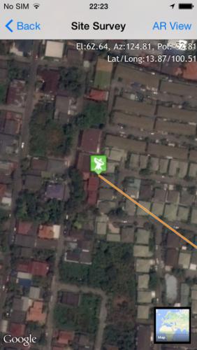 DishPoint (App หาตําแหน่งดาวเทียม ที่ลอยอยู่บนท้องฟ้า) : 